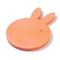 Resin Artificial Marble Jewelry Ring Displays, with PU Leather, Rabbit Shape