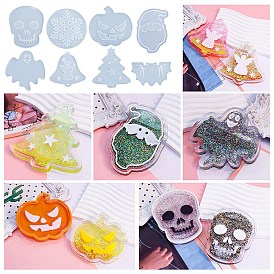 Hallowmas Coaster DIY Food Grade Silicone Mold, Resin Casting Molds, for UV Resin, Epoxy Resin Craft Making