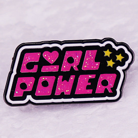 Feminism Theme Enamel Pins, Alloy Brooch for Backpack Clothes