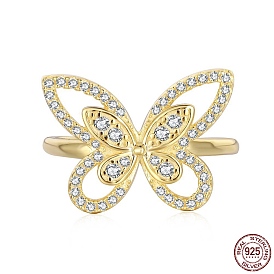 925 кольца-бабочки из стерлингового серебра с фианитами, с печатью s925