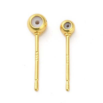 Латунные серьги, круглые