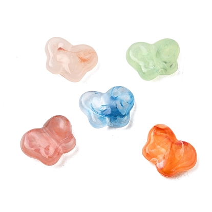 Прозрачные акриловые бусины, бабочка, два тона