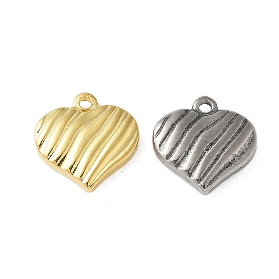 304 подвески из нержавеющей стали, ионное покрытие (ip), сердце прелести