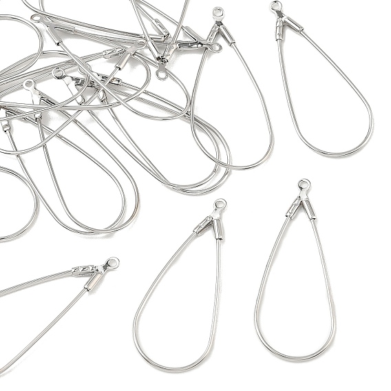SHEGRACE Brass Pendants, Teardrop Charms, Cadmium Free & Lead Free & Nickel Free