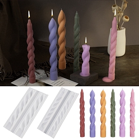 DIY Twist Column Silicone Candle Molds, for Scented Candle Making