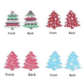 Grandes colgantes de cuero pu, tema de la Navidad, árbol de Navidad