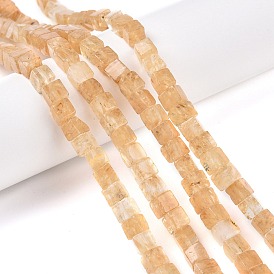 Watermelon Stone Glass Beads Strands, Cube