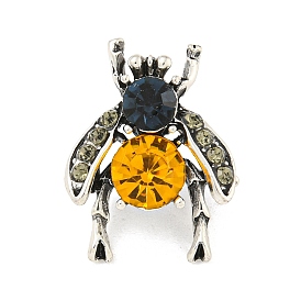 Alloy Topaz Rhinestone Brooch, Insect