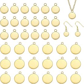 2 стили латунные подвески кабошоны оправы, чашки безель с краями, плоско-круглые