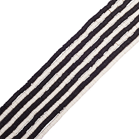 10нить 2 цвета черно-белые плоские круглые бусины ручной работы из полимерной глины, диск хейши бусины для гавайских серег браслет ожерелья ювелирных изделий