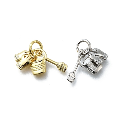 Латунные подвески, чары ведра, долговечный, без свинца и без кадмия, стойки покрытие, с целью перехода в кольце