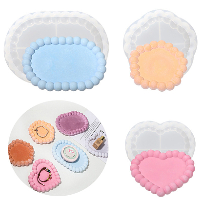 Силиконовые формы для подставок своими руками, формы для литья смолы, для уф-смолы, изготовление ювелирных изделий из эпоксидной смолы, белые