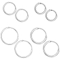 8 шт. 4 стили гипоаллергенные f136 серьги-кольца из чистого титана для имплантов