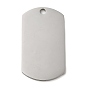 304 Stainless Steel Pendants, Stamping Blank Tag, Rectangle Charm
