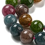 Natural Jade Imitation Tourmaline Beads Strands, Round, Dyed