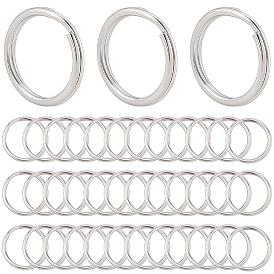 40шт 304 кольца для ключей из нержавеющей стали, брелок для ключей