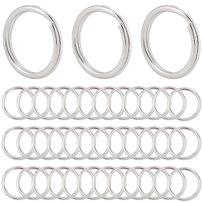 40шт 304 кольца для ключей из нержавеющей стали, брелок для ключей