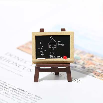 Миниатюрные украшения из пластиковой доски и мольберта, аксессуары для домашнего кукольного домика с микро-ландшафтом, притворяясь украшением реквизита