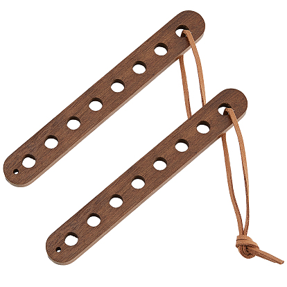 2шт. 30см плоский замшевый шнур, двойное кружево из искусственной замши, с 2шт. дистрибьютором древесной пряжи