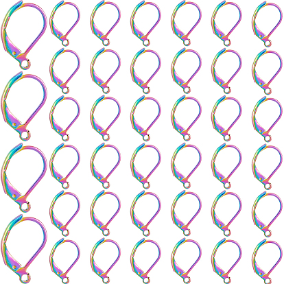 40 шт. 304 серьги с рычагом из нержавеющей стали, с петлей, без кадмия, без никеля и без свинца