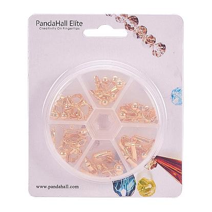 PandaHall Elite Brass Clip-on Earring Findings