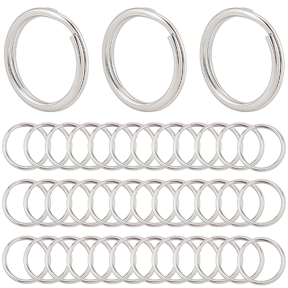 40шт 304 кольца для ключей из нержавеющей стали, брелок для ключей