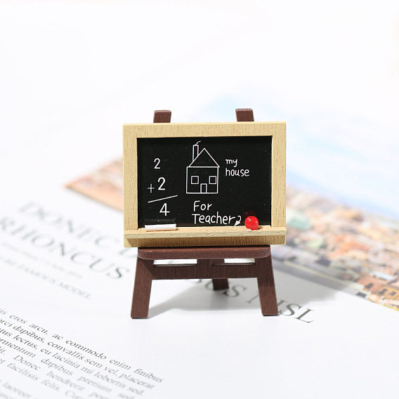 Миниатюрные украшения из пластиковой доски и мольберта, аксессуары для домашнего кукольного домика с микро-ландшафтом, притворяясь украшением реквизита