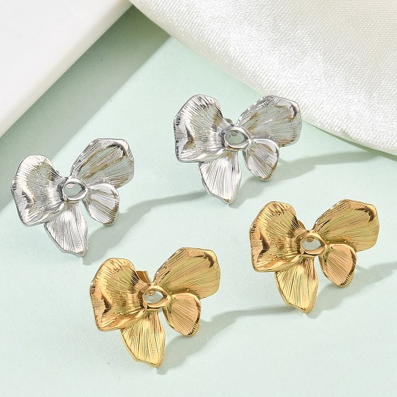 День святого Валентина 304 Серьги-гвоздики из нержавеющей стали для женщин, цветок