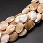 Natural Trochid Shell/Trochus Shell Beads Strands, Oval, 20x15x5mm, Hole: 1mm, about 20pcs/strand, 15.75 inch
