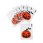 Halloween Theme Plastic Bakeware Bag, with Self-adhesive, for Chocolate, Candy, Cookies, Square with Pumpkin/Ghost
