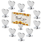 Zinc Alloy Name Card Clip, Message Note Photo Stand Holder, Heart, for Wedding Decoration
