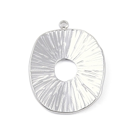 304 Stainless Steel Pendants, Oval Charm