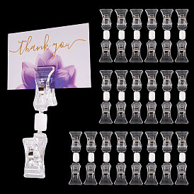 Пластиковые держатели для карточек-вывесок с двумя зажимами для ценников и этикеток