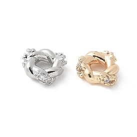 Латунные микро-паве кубические цирконии ромашки разделительные бусины