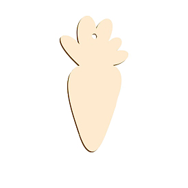 Unfinished Wood Carrot Cutout Shape, for DIY Painting Ornament Easter Home Decor Pendants