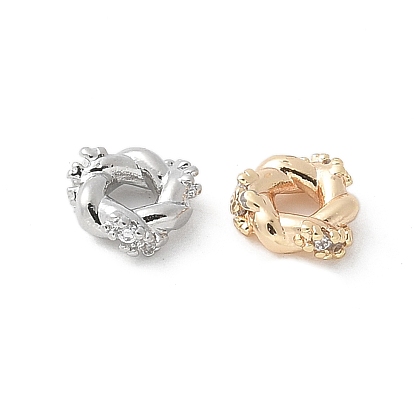 Латунные микро-паве кубические цирконии ромашки разделительные бусины