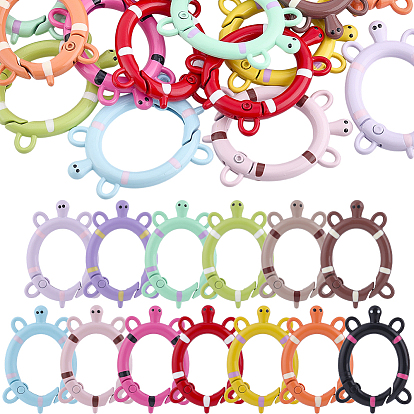 26шт. 13цвета, кольца для пружинных ворот из сплава с напылением, черепаха