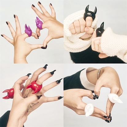 Кольца из смолы с изображением дьявольского рога