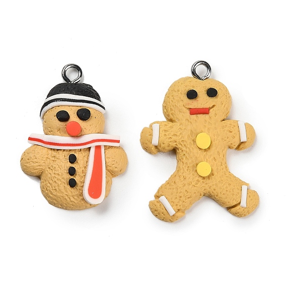 Полимерной глины ручной работы подвески, с железными петлями