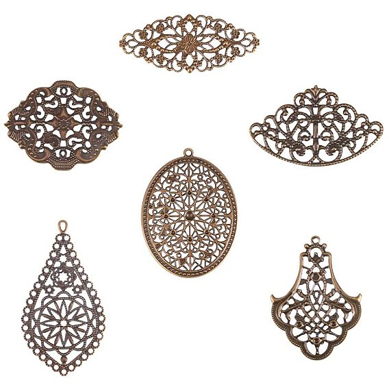 Pendentifs en fer, formes mixtes