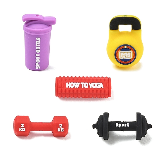 Gym Equipment Theme Silicone Focal Beads