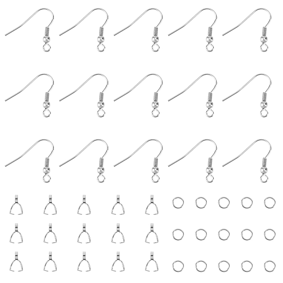 304 Stainless Steel Earring Hooks & Pinch Bails & Open Jump Rings