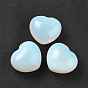 Perles opalite, sans trou, cœur