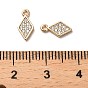 Rhodium Plated 925 Sterling Silver Pendant, with Cubic Zirconia, Rhombus Charms, with 925 Stamp