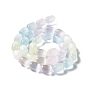 Natural Selenite Beads Strands, Dyed, Macaron Color Drum Beads