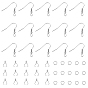 304 Stainless Steel Earring Hooks & Pinch Bails & Open Jump Rings