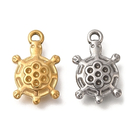 Ion Plating(IP) 304 Stainless Steel Pendant Rhinestone Settings,Tortoises