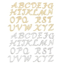 Brass Micro Pave Clear Cubic Zirconia Pendants, Letter Charms, Long-Lasting Plated, Rack Plating, Lead Free & Cadmium Free