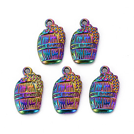 Alloy Pendants, Cadmium Free & Nickel Free & Lead Free, Wine Barrel with Word Wine Barrel