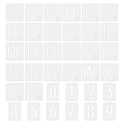 Plastik Zeichnung Schablone, Zeichnungsmaßstab Vorlage, für diy scrapbooking, Buchstabe a ~ z & Nummer 0~9